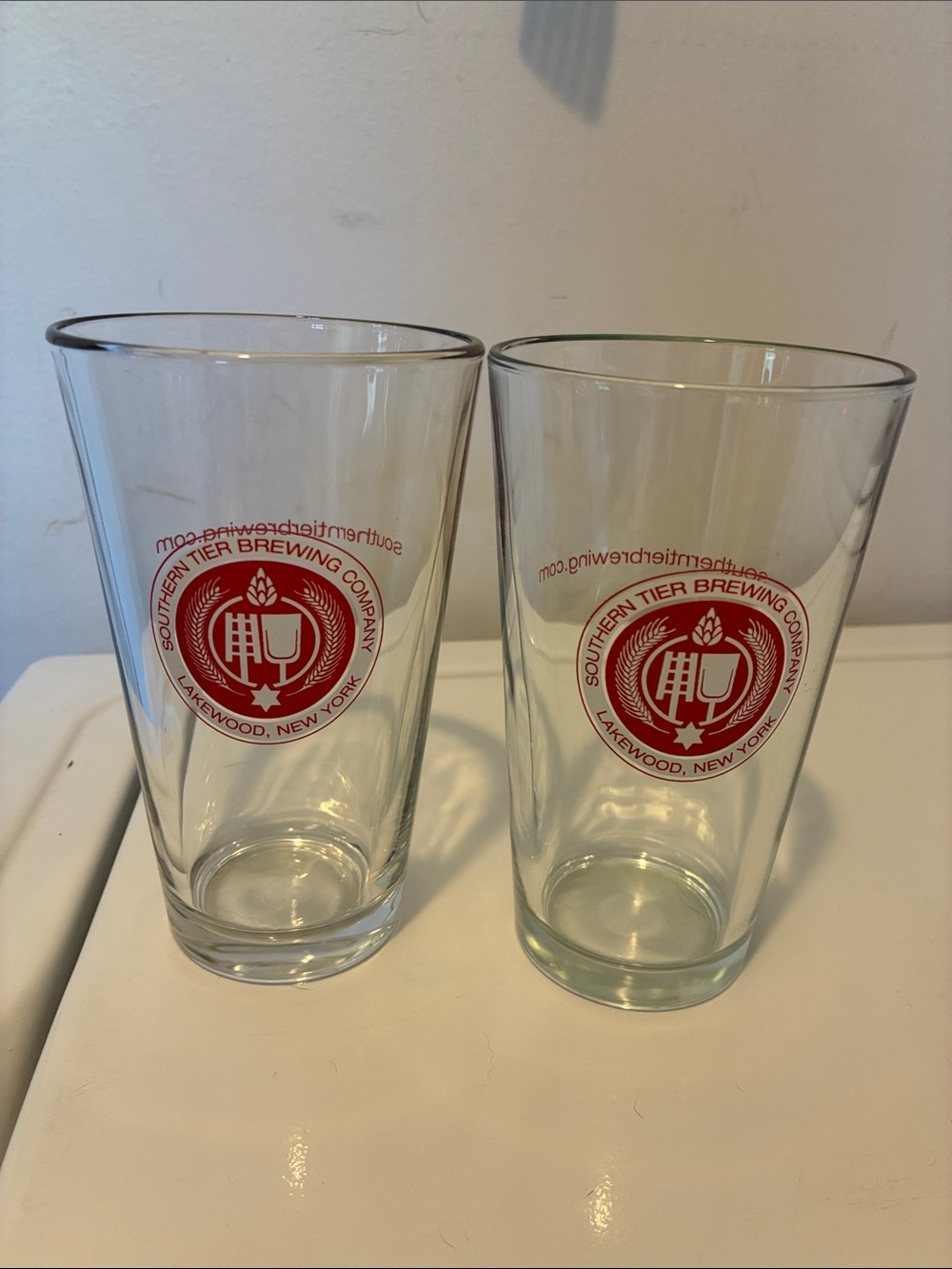 Red Logo Pint Glass - Set of 2
